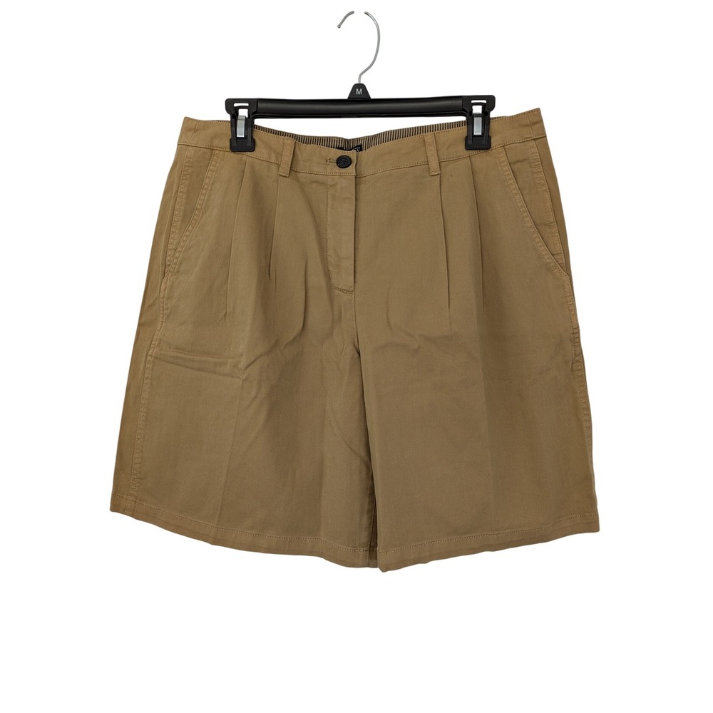 J. Crew Pleated Heritage Chino‎ Short Womens Size 10 Brown NWT $79 CI581